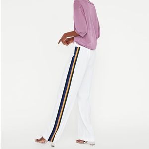 Zara track pants with side stripe